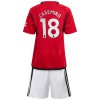 Officiële Voetbalshirt + Korte Broek Manchester United Casemiro 18 Thuis 2023-24 - Kids